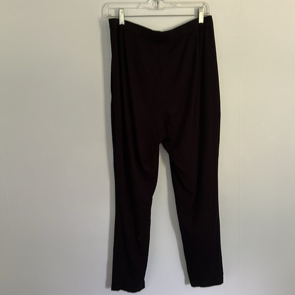 EILEEN FISCHER BLACK VISCOSE TROUSER PANTS MEDIUM COMFORTABLE TIMELESS ELEGANT‎ - Picture 3 of 3